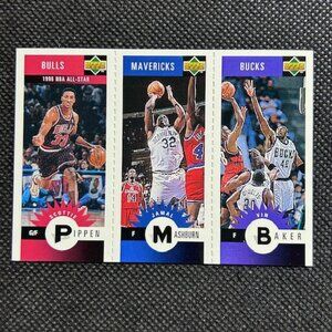1996-97 Collectors Choice Scottie Pippen Jamal Mashburn Vin Baker M103/M108/M137